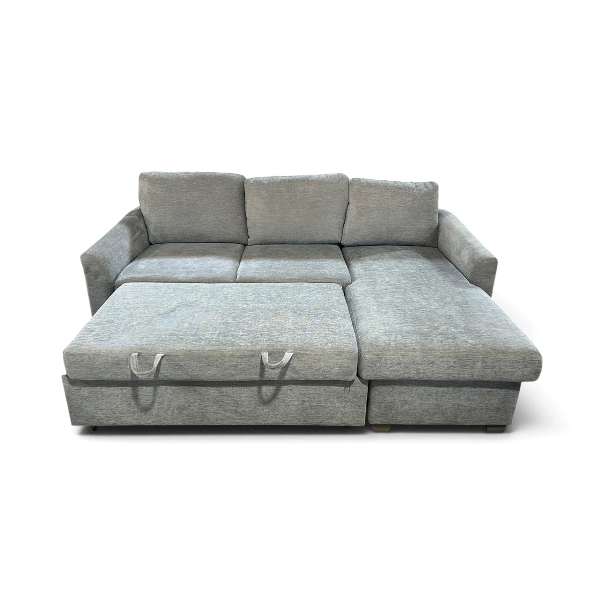 Coddle Cameron Convertible Sofa with Reversible Chaise and Storage, Gray