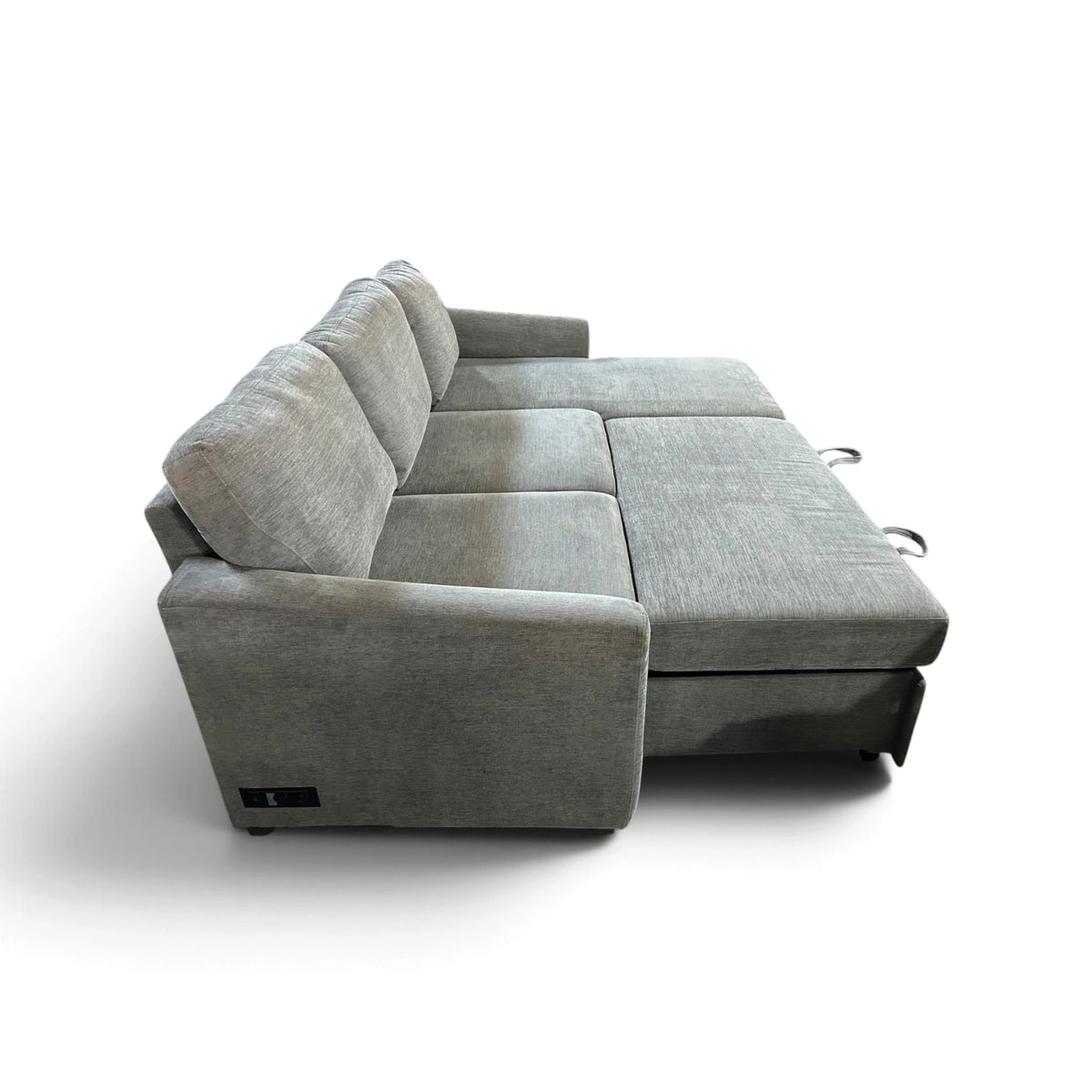 Coddle Cameron Convertible Sofa with Reversible Chaise and Storage, Gray