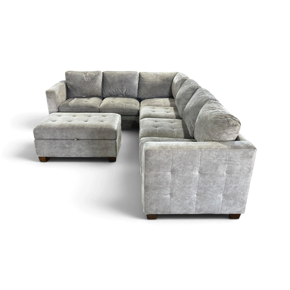 Thomasville Kylie Fabric Sectional with Ottoman