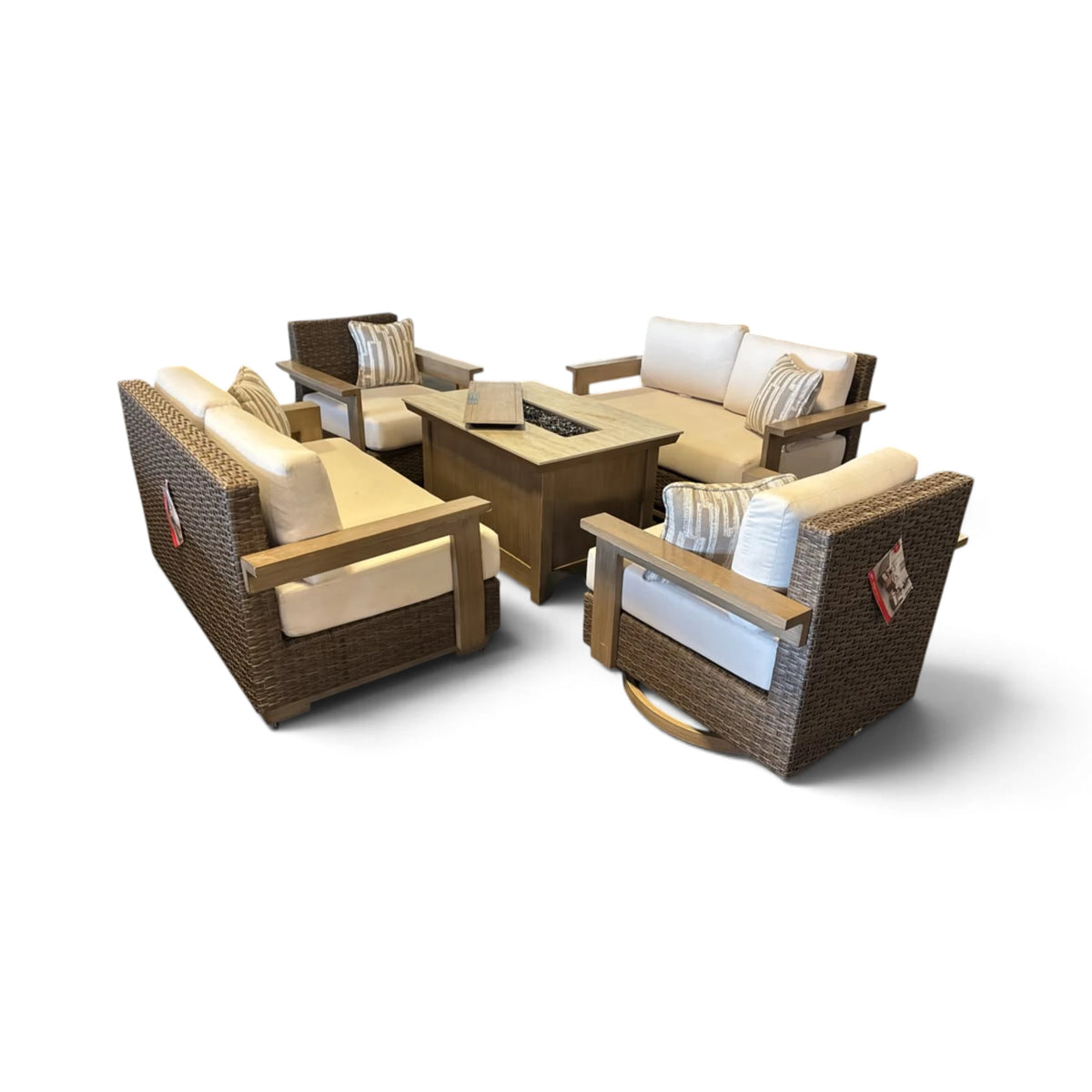 Agio Juniper 5-piece Outdoor Fire Seating Set