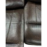 Simon Li Ridgewin Leather Power Reclining Sofa with Power Headrests, Brown
