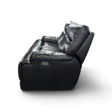 Simon Li Ridgewin Leather Power Reclining Loveseat with Power Headrests, Brown