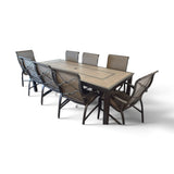 SunVilla Kingston 9-Piece Sling Dining Set