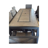 SunVilla Kingston 9-Piece Sling Dining Set