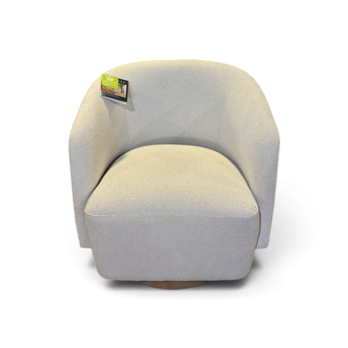 Henredon Murphy Swivel Boucle Chair, Cream