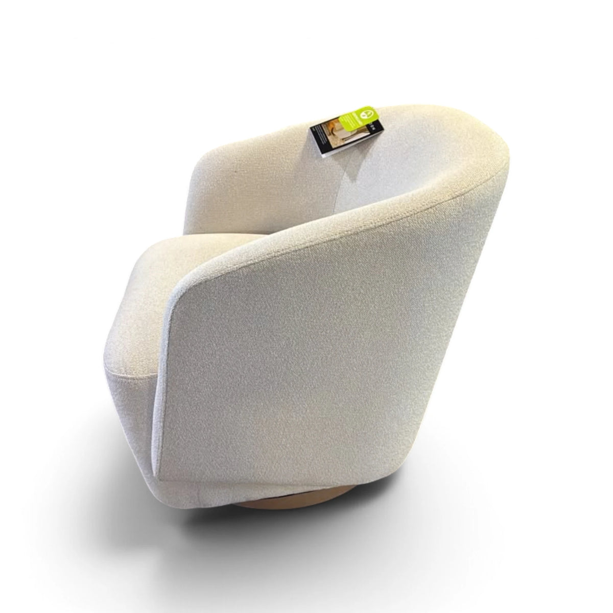 Henredon Murphy Swivel Boucle Chair, Cream