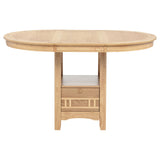 Davis - 5 Piece Oval Counter Height Dining Set With Expandable Table - Light Oak