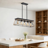Chandelier Pendant Light For Dining Room Kitchen, 5 Light Fixture With Adjustable Height