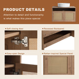 Bathroom Vanity & Art Sink, 2 Soft Close Doors, Float Mounting Design
