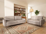 Modern Upholstered Sofa Couch, 3‑Seat Polyester Fabric Sofa With Tapered Wood Legs, Removable Seat Cushion, For Living Room Apartment