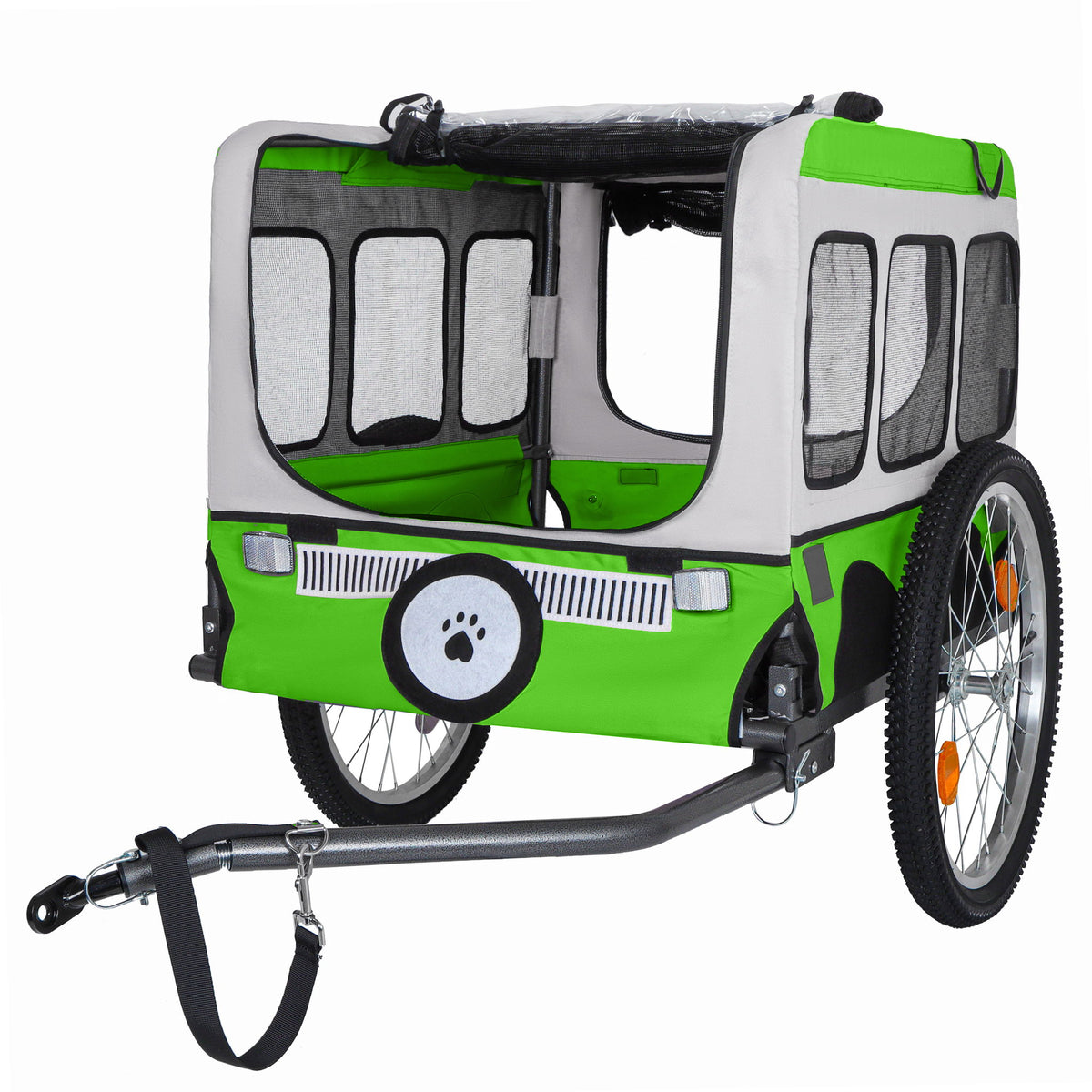 Large Folding Bike Trailer For Dogs - Green