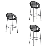 Acapulco - Indoor Outdoor Steel Bar Stool With Rope Set