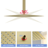 16" Square Rainfall Shower Head Fixed Wall Mount With Full Body Coverage & Self Cleaning Silicone Nozzles