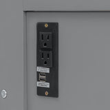 Murphy Bed With Desk, LED Lights And USB Charging Station