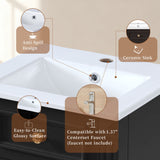Bathroom Vanity With Sink, Soft-Closing Door, Adjustable Shelf
