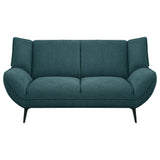Logan - Flared Arm Loveseat Lounge Sofa - Teal Blue
