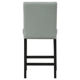 Francesca - Square 5 Piece Counter Height Dining Set, Table & Four PU Chairs - Gray / Marble