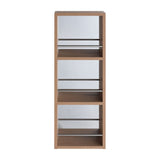 10" Wall Mounted Mirror Cabinet With Storage, Mirror - Imitative Oak