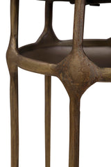 Moira - Side Table - White / Gold
