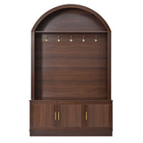 Arched Top Hall Tree With 5 Hooks