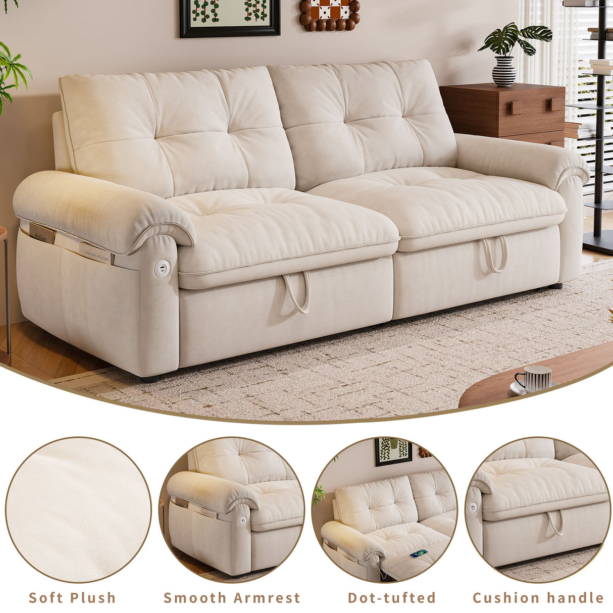 Convertible Cloud Like Sofa Bed