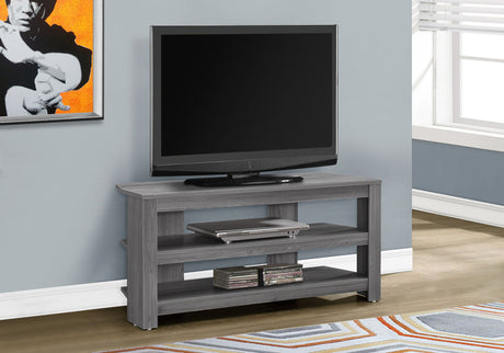 TV Stand, Console, Media Entertainment Center, 3 Storage Shelves - TV Stands - Alpine Outlets