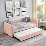 Upholstered Daybed With Pop Up Trundle