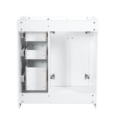 Retro Style Bathroom Vanity With 3 Drawers & Soft-Closing Doors
