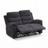 2 Piece Reclining Sofa Set, 3 Seat Sofa & 2 Seat Loveseat, 150° Recline - Dark Gray