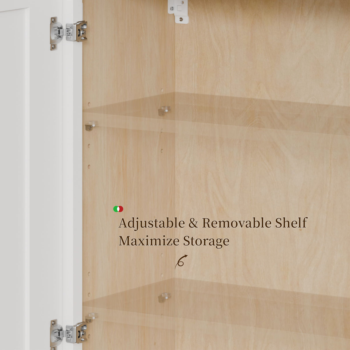 Shaker Cabinet With Soft-Close Door And Adjustable Shelves