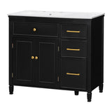 Bathroom Vanity With Sink Top, 3 Soft Closing Drawers