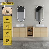 Mounted Bathroom Vanity With Art Sink, 1 Storage Shelf, Soft Close Door
