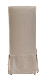 Linen Floor Length Slip Covered Parsons Chair (Set of 2) - Beige