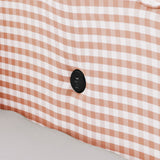 Gingham Daybed With USB Charging Port, Wave-Shaped Design
