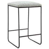Counter Stool With Faux Seat - Heathered Gray / Matte Black
