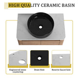 Wall Mounted Bathroom Vanity With Art Sink & 1 Soft Close Door