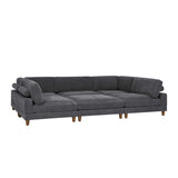 Modern Modular Sectional With Adjustable Back Support