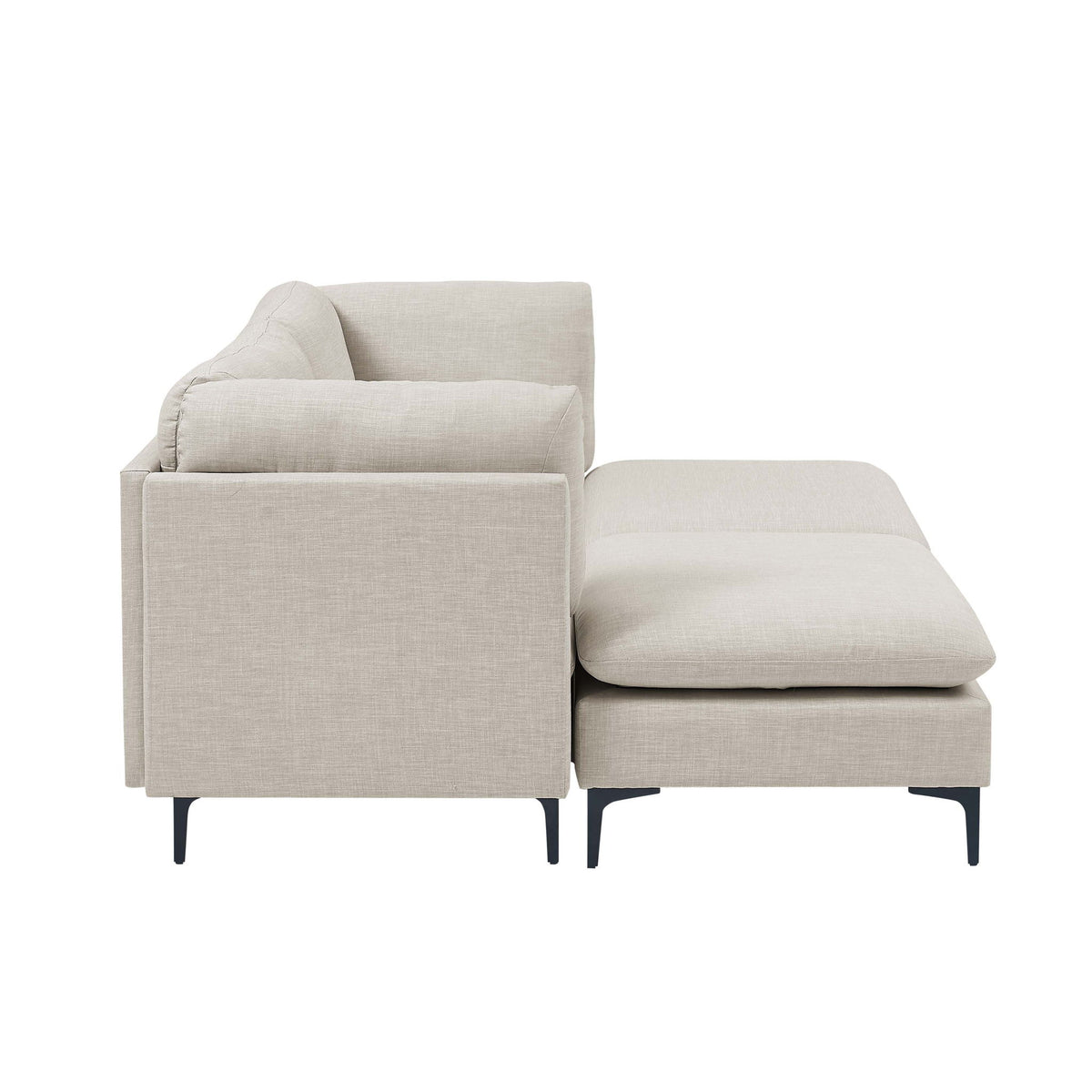 Upholstered Modular Sectional & Tall Legs