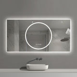 LED Vanity Mirror With Anti Fog & Dimmable Lights, Wall-Mounted - Antique Silver