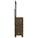 Bren - 8 Drawer Dresser With Mirror - Rustic Brown