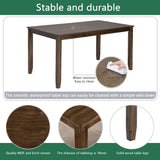 Elegant 6 Piece Dining Table Set With 4 Chairs And Bench
