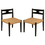 Dining Side Chairs, Indoor Outdoor Armless Chair (Set of 2)
