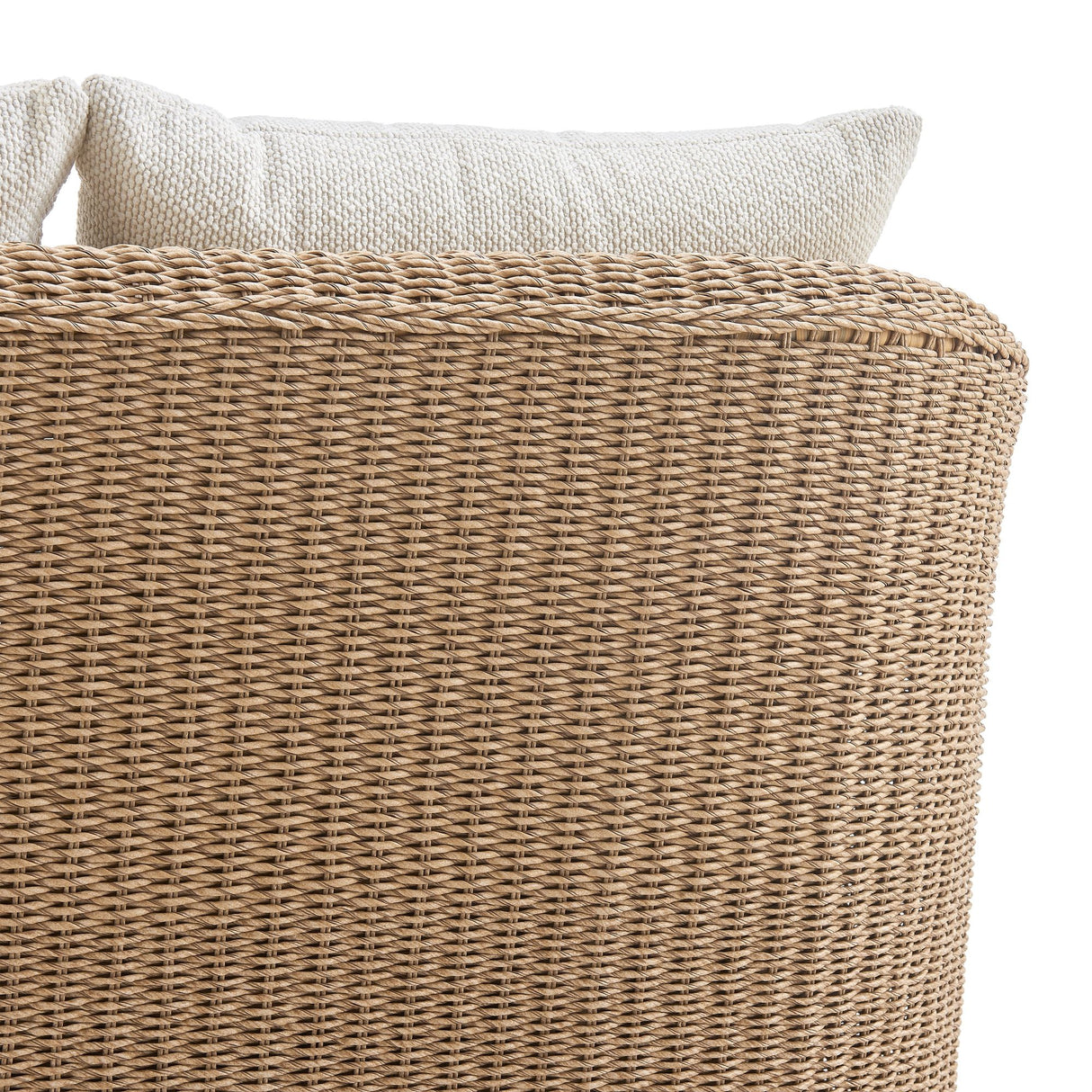 Pavilion - Metal Outdoor Sofa With Cushions - Natural / Boucle White