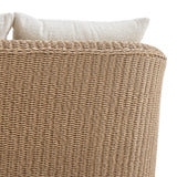 Pavilion - Metal Outdoor Sofa With Cushions - Natural / Boucle White