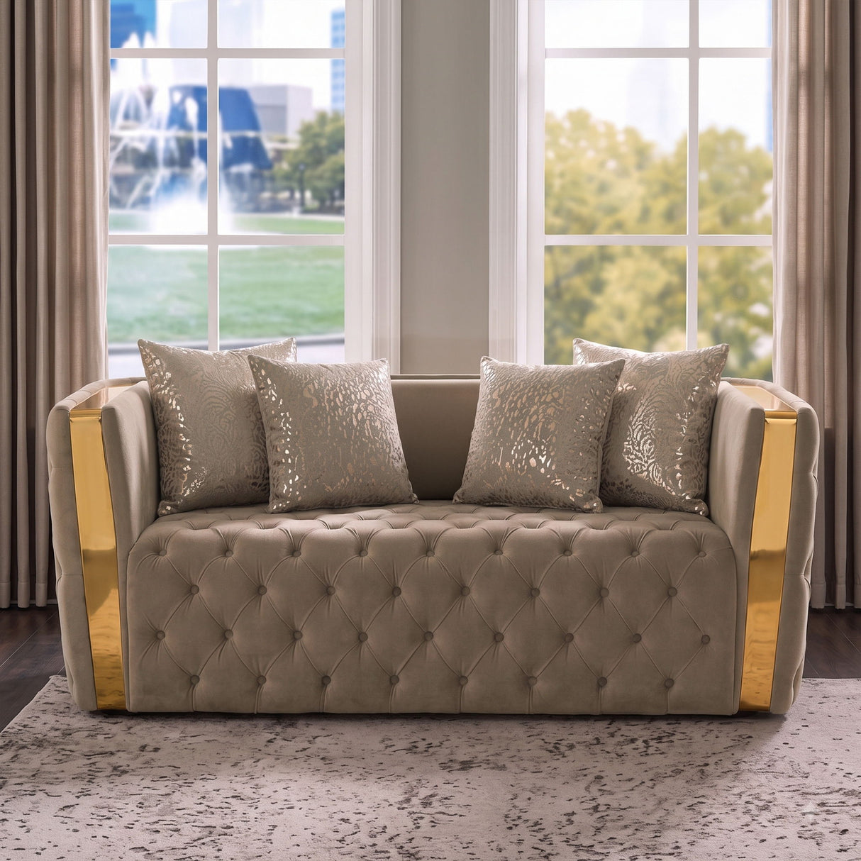 Naomi - Button Tufted Loveseat