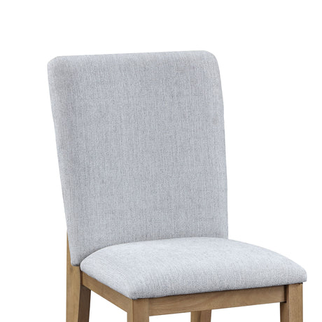 Delphine - Linen Fabric 19" Dining Chair (Set of 2) - Gray - Chair Sets - Alpine Outlets