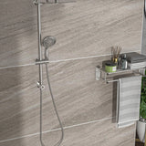 Shower System With 5 Function Rain Hand Shower And Slide Bar Combo