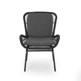 Outdoor Wicker Club Chair With Cushions (Set of 2)