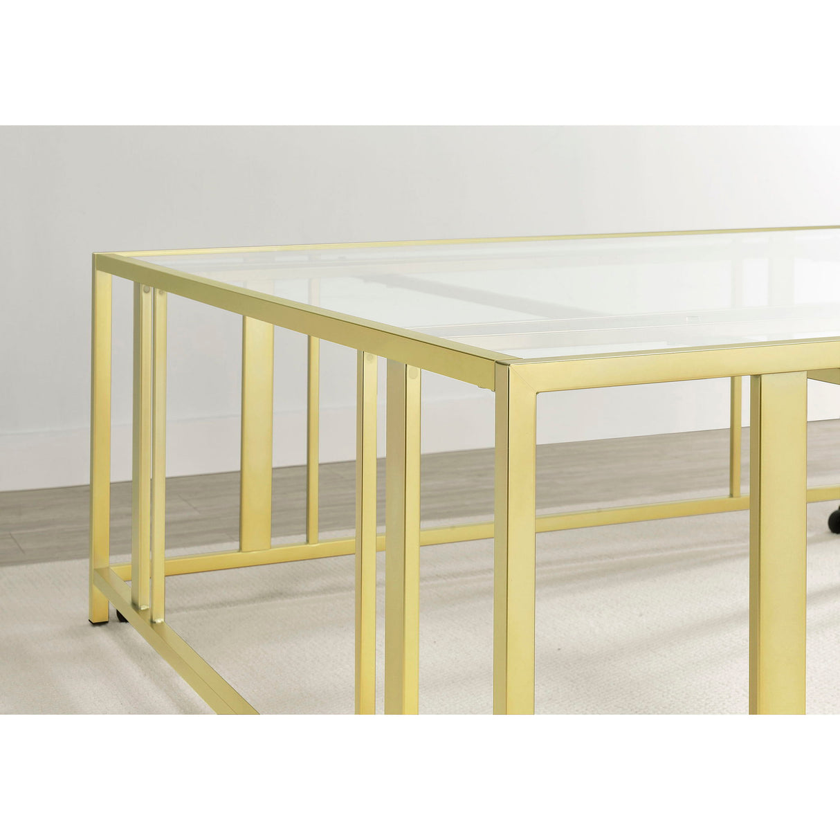 Square Coffee Table - Brushed Brass