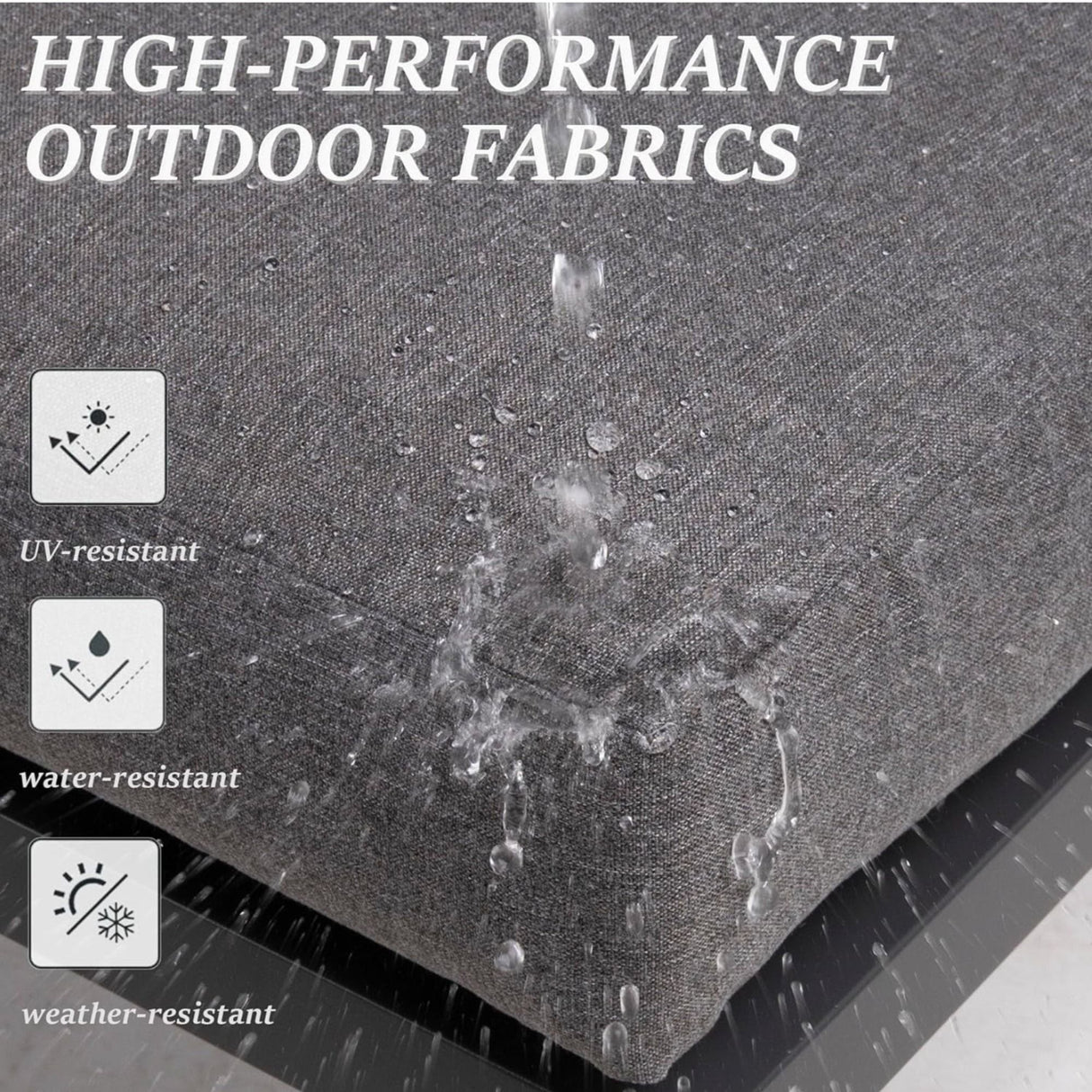All-Weather Patio Armchairs With Thick Cushions (Set of 2)